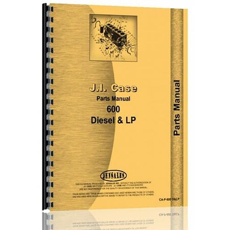 Tractor Parts Manual Fits Case 600 CA-P-600 DandLP